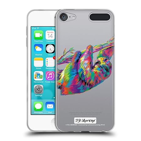 Head Case Designs Offizielle P.D. Moreno Faultier Tiere Soft Gel Hülle für Apple iPod Touch 6G 6th Gen