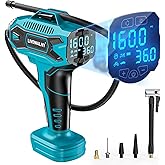 Tire Inflator Air Compressor Compatible with Makita 18V Battery, LIVOWALNY 160PSI Cordless Portable Electric Air Pump with Digital Pressure Gauge for Car Motorcycles Bike Sport Ball Auto(no battery)