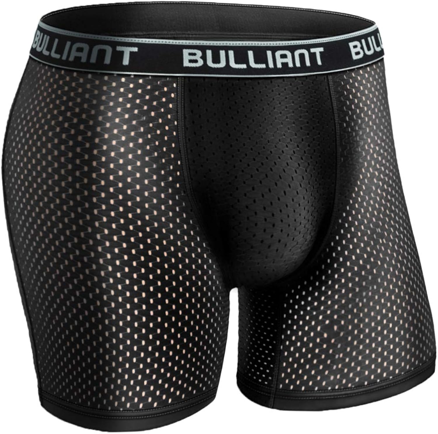 BULLIANT Mens Boxer Briefs 3Pack, Mesh Breathable Pouch Underwear Cool Comfort No Fly for Men at  Men’s Clothing store