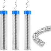Rindion 60/40 Solder Wire, 4 PCS Rosin Core Solder, Soldering Wire for Stained Glass, Electrical Soldering, Components Repair (2P 0.8mm/12g and 2P 1mm /15g)