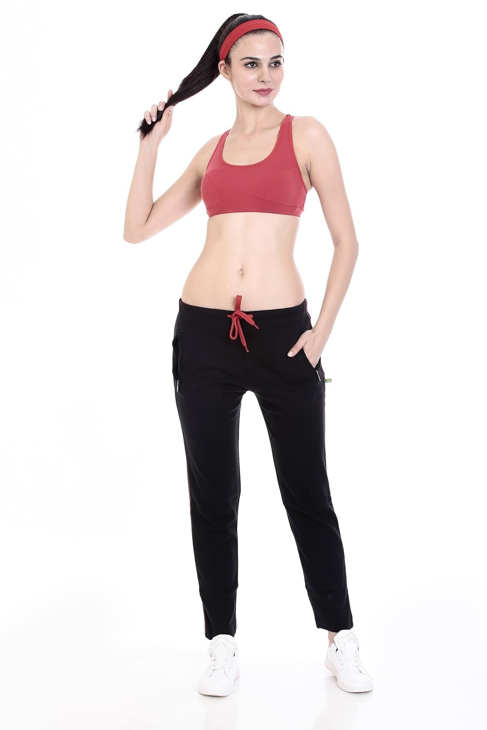 goldstroms women's yoga/sports trackpant/jogger with zipper pocket