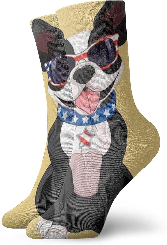 Unisex High Ankle Cushion Crew Socks French Bulldog Casual Sport Socks