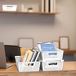 Simple Houseware Plastic Stackable Storage Basket