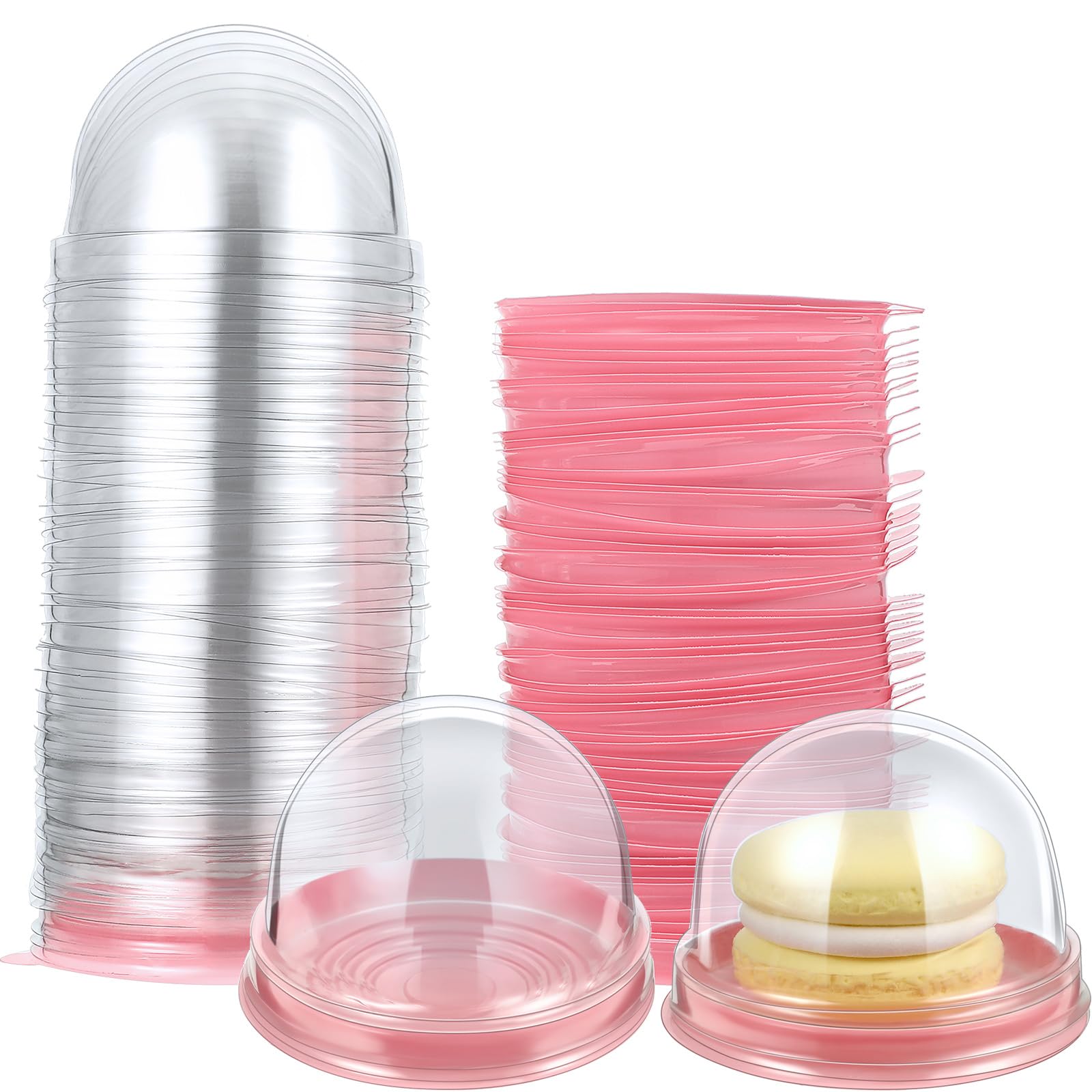 Photo 1 of (incomplete item) Clear Plastic Mini Cupcake Container, Mini Cupcake Box Muffin Dome Muffin Single Container Box