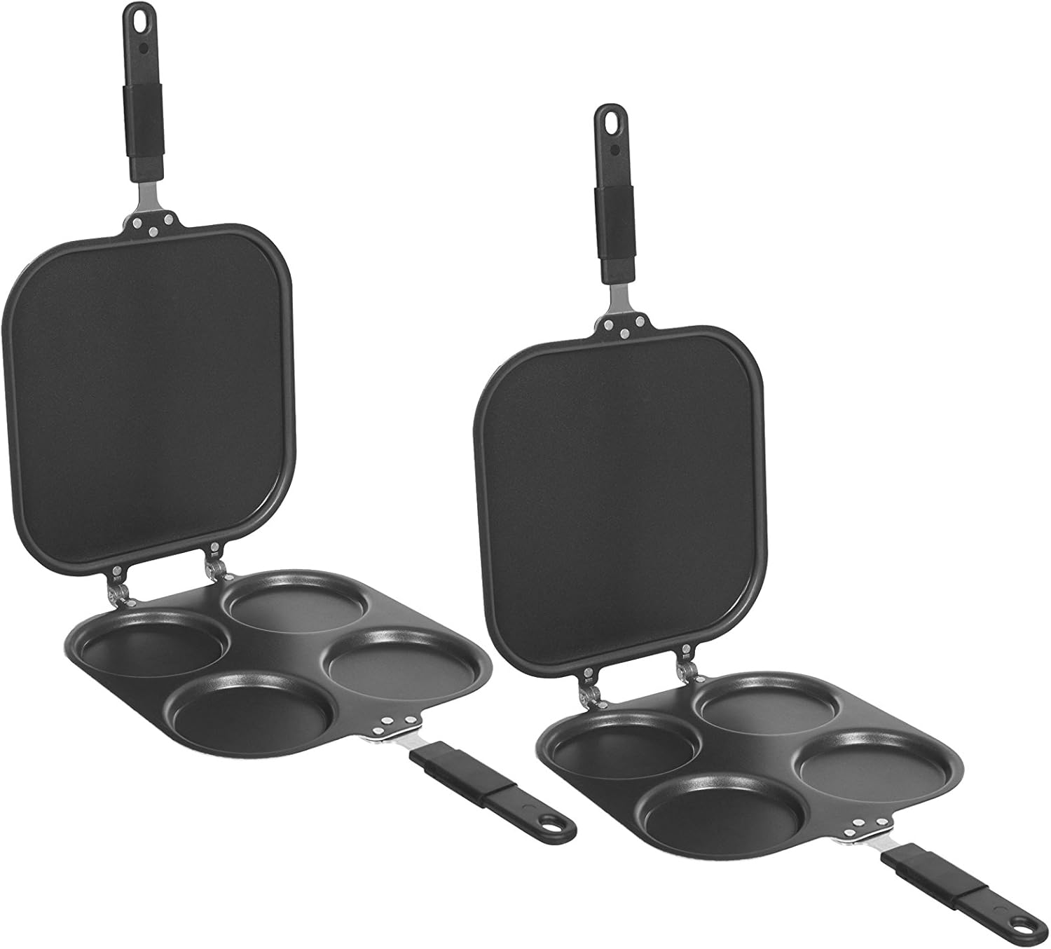 Chef Buddy Chef Buddy Deluxe Perfect Pancake Maker Pans Set of 2 Pans, Standard, Black Amazon