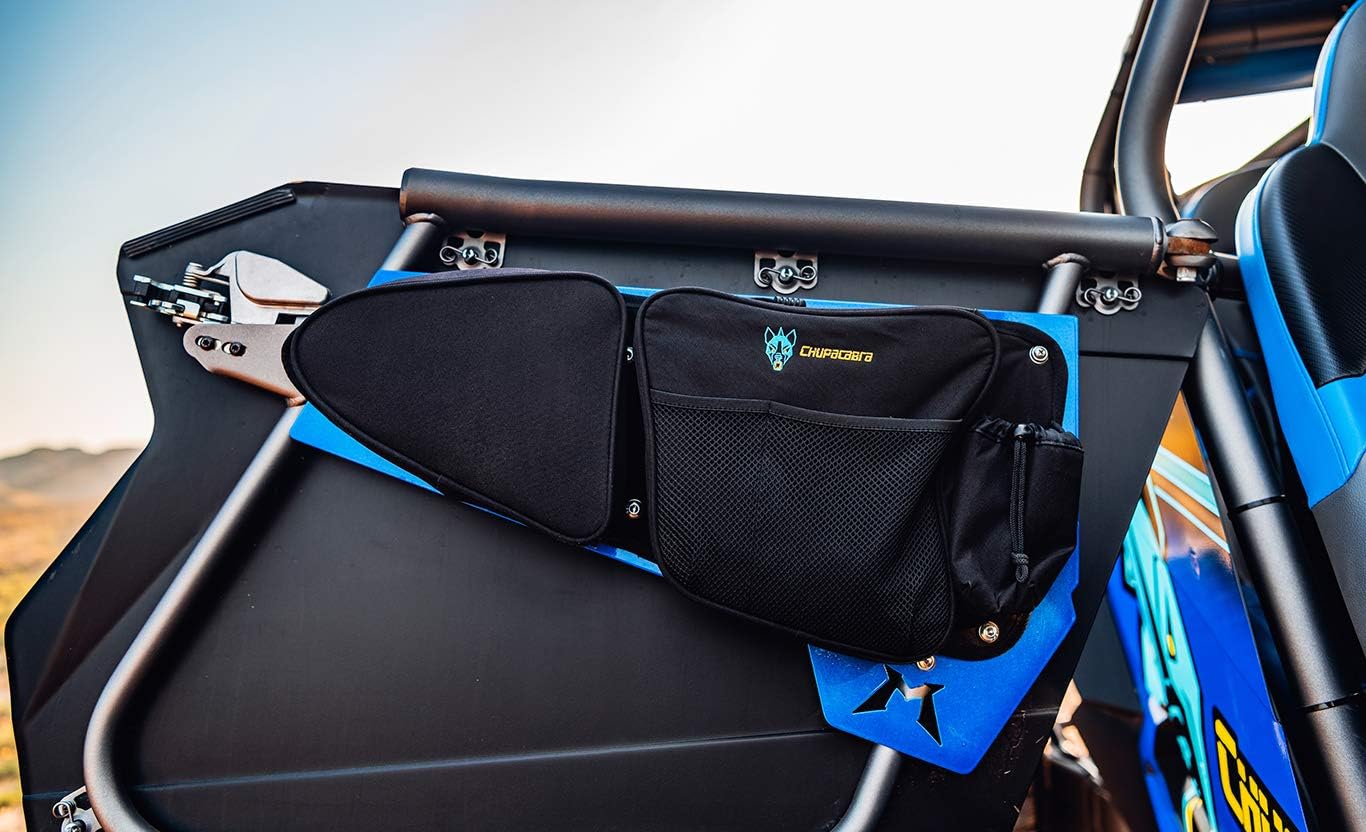 RZR Side Door Bags, Chupacabra Offroad Front Door Side Storage Bag Set w/Knee Pad for 2014 2015 2016 2017 2018 2019 2020 Polaris RZR XP Turbo Turbo S 1000 S900 (Install Video Included): Automotive