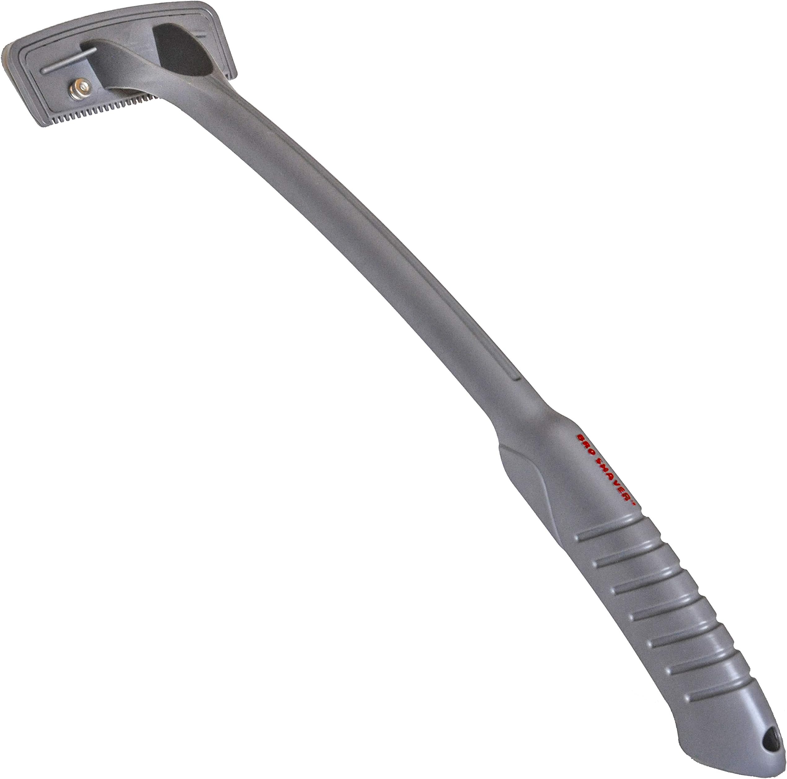 Bro Shaver Back Hair Shaver, Stainless Steel Bolts, Uses Standard Double Edge Safety Razor Blades No Razors Included (3 Blade)