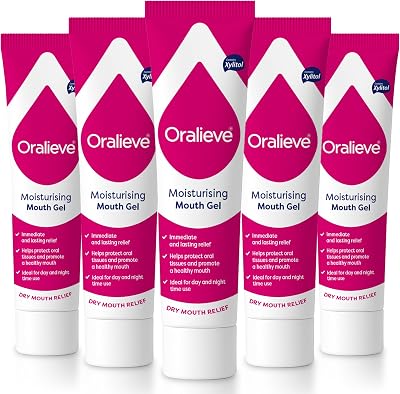 Oralieve Dry Mouth Relief Gel 5 x 50ml - Soothing Hydration with Xylitol