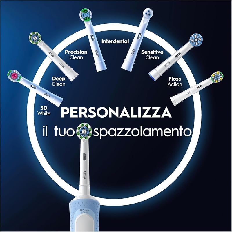 Pro Vitality Spazzolino Elettrico Blu, con 1 Testina, Progettato da Braun
