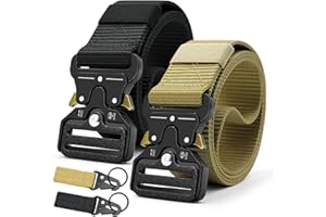 Doopai Tactical Mens Belt camo Nylon Military Metal Buckle Adjustable Heavy leather belts for men