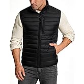 Outdoor Ventures Men's Lightweight Puffer Vest Outerwear Warm Quilted Sleeveless Packable Winter Jacket for Hiking Running