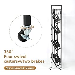 ybaymy Book Carts with Wheels Library Rolling Book
