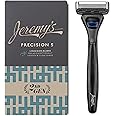 Jeremy's Razors for Men: Precision 5 Blade Razor - Stainless Blades, Lubricating Strip, Precision Trimmer - Men's Shaving Ess