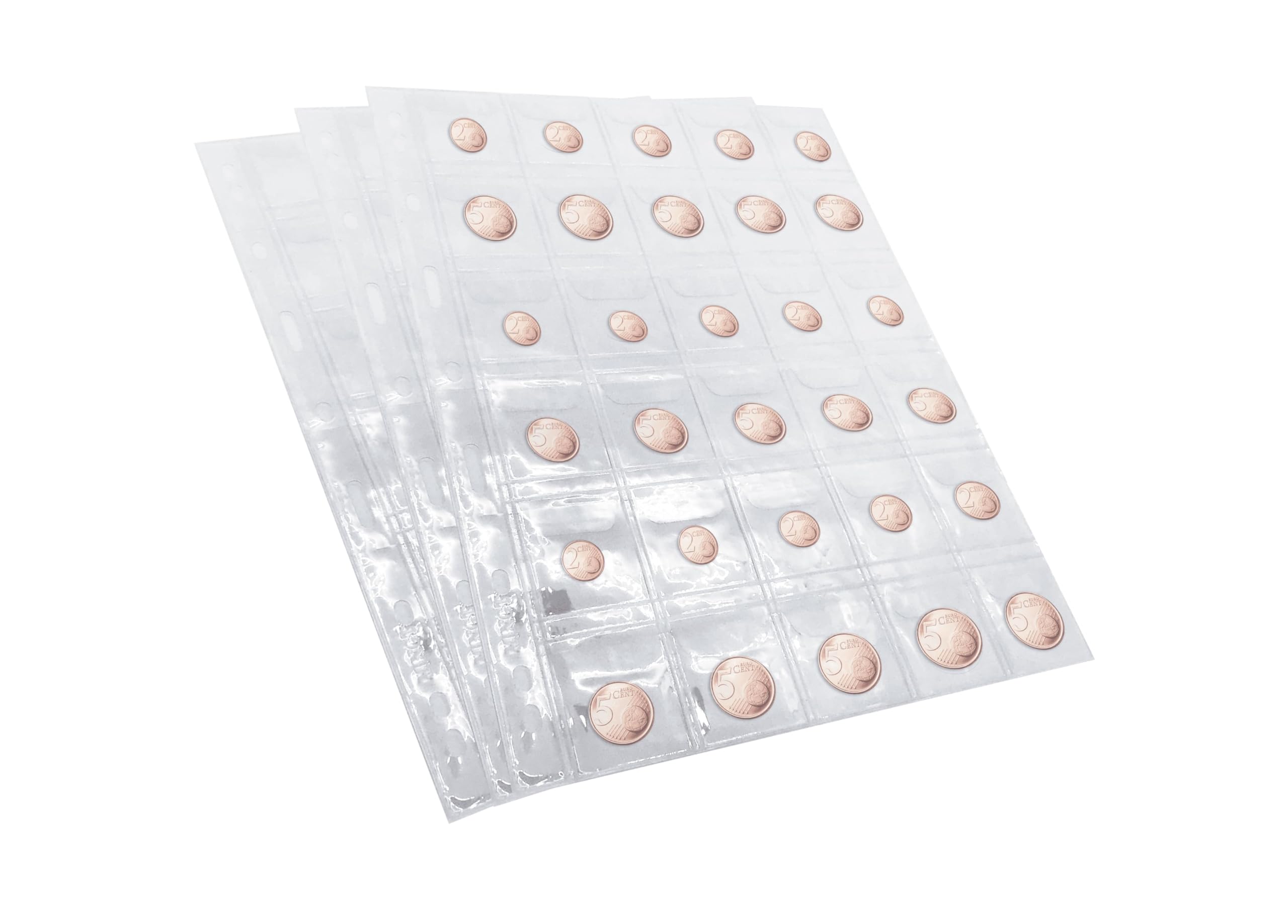 PCCB MINGT 10PCS 30 Slots Coin Album Inner Sheets Standard 9-Hole Coin Pocket Type Album Insert Pages For Coin Collecting And Supplies