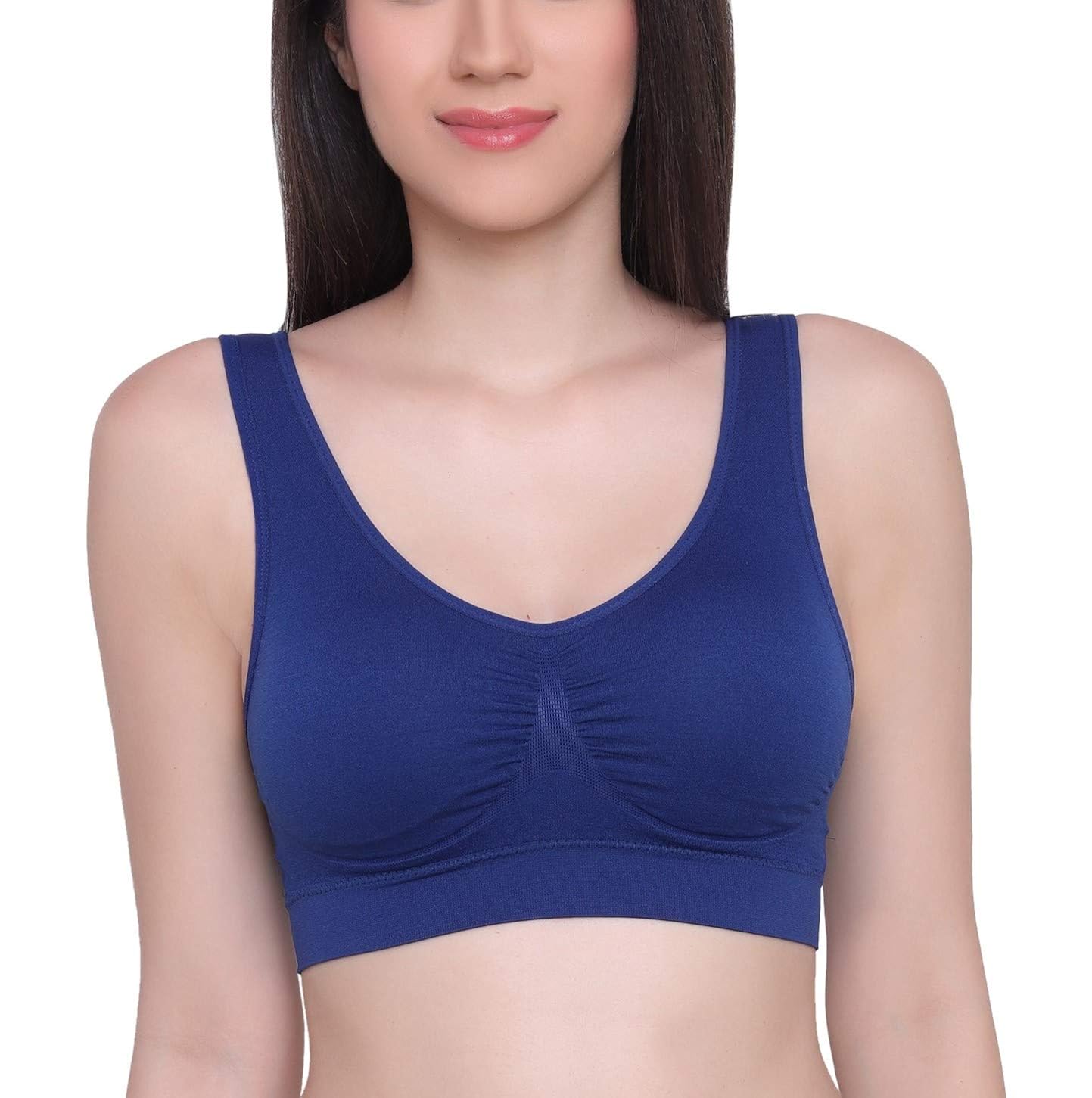 Buy GLAMORAS® Women’s Nylon Spandex Padded Wire Free Stretchable