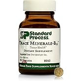 Standard Process Trace Minerals-B12 - Thyroid & Cell Functioning Support with Iodine, Zinc & Copper - Cartilage & Bone Health Aid - Non-Dairy & Non-Soy - 90 Tablets (90 Servings)