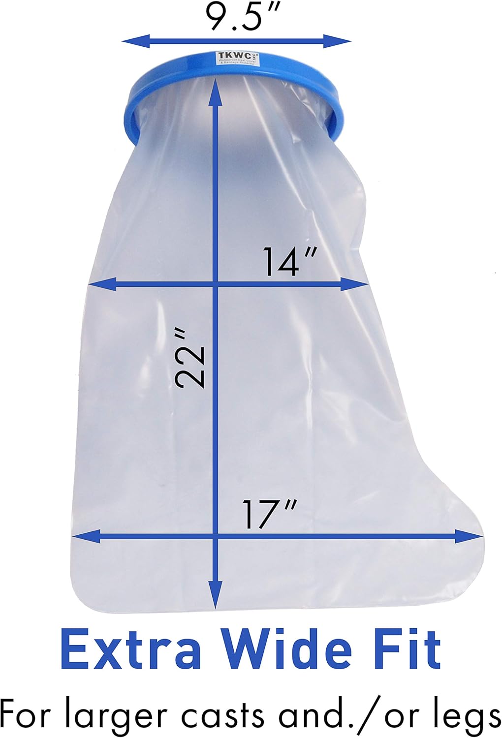 Water Proof Extra Wide Leg Cast Cover - XL - Extra Large for Shower by TKWC Inc - #5739 - Watertight Foot Protector: Health & Personal Care