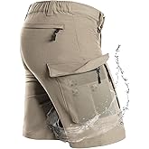 Moosehill Men's Hiking Cargo Shorts with 7 Pockets Quick Dry for Casual Work