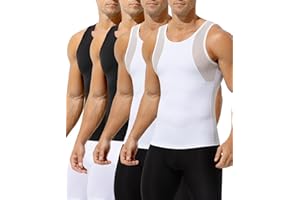 Casey Kevin Compression Shirt Men Slimming Muscle Men's Compression Tank Top Undershirts Hide Gynecomastia Moobs Shapewear