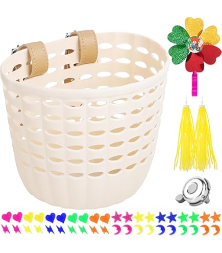 Bike Basket,Kids Bike Basket Front,Wicker Basket For Bike,Small Bicycle Basket For Boys And Girlsdetachable Kids Bike Accessorieshand Woven Front Handlebar Bike Basket9¾ X 7 X 6 Review - View #9