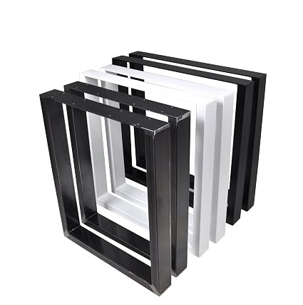 Set Di 2 Gambe Per Tavolo In Acciaio Struttura Tavolo 80x72
