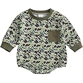 GOOCHEER Newborn Infant Baby Boy Fall Romper Outfit Camouflage Long Sleeve Bodysuit Jumpsuit Clothes