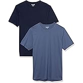 Amazon Essentials Men's Short Sleeve T-Shirts, Slim-Fit, Crewneck, Pack of 2