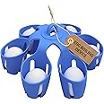 TheEggDropper Silicone Egg Boiling Gadget, Cooks 6 Eggs at a Time, Dishwasher Safe, Hard Boiled Egg Holder, Makes Hard or Soft Boiled Eggs, No Mess, Fits in a Drawer, Kitchen Egg Storage Rack.