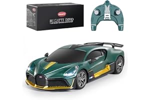 MIEBELY Remote Control Car - 1/24 Scale Fast Rc Race Car, Bugatti Divo 3.7V 500 mAh Car Toys with Headlight, Racing Hobby Car Model Birthday Ideal Gifts for Adults Kids Boys Age 6 7 8 9 Year Old