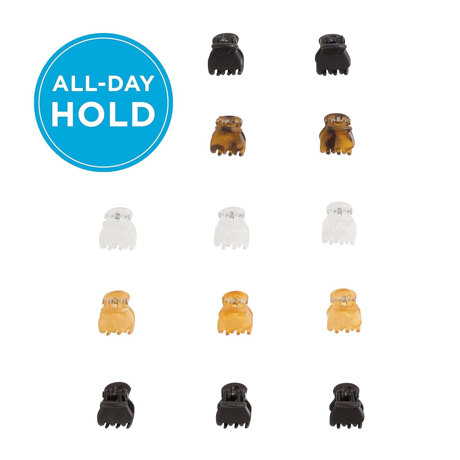 Goody Hair Classics Women's Medium Claw Hair Clip, Assorted Colors 4 ea, 4 Count (Pack of 1) (packaging may vary) : Hair Styling Products : Beauty