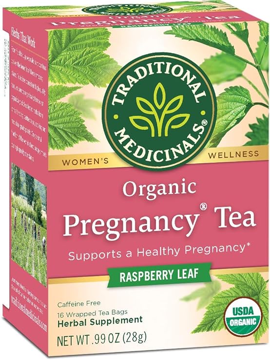 Amazon Com Traditional Medicinals Organic Pregnancy Herbal Tea 16 Tea Bags Pack Of 2 Baby Formula Grocery Gourmet Food