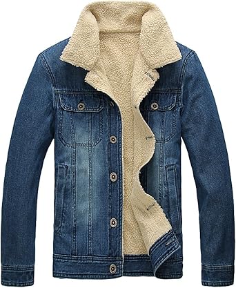denim shearling coat