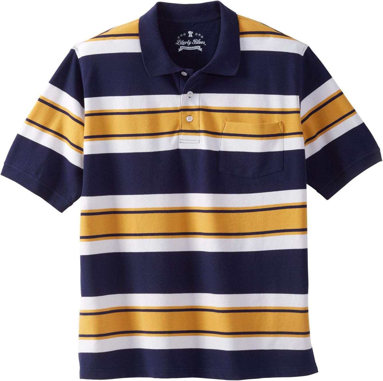 Liberty Blues Men's Big & Tall Pocket Pique Polo Shirt