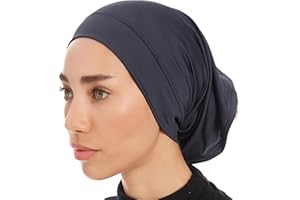 Ayisah Hijab Caps Underscarf for Women – Black Hijab Cap Underscarf Turban Dreadlocks Tube – Muslim Accessories Headscarf