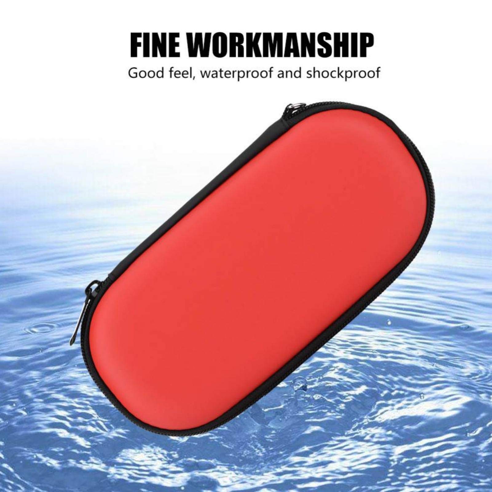 Heayzoki Protective Hard Carrying Case Cover Pouch, Shockproof Hard Case Cover Carry Pouch Travel Bag for Sony PS Vita, with built in game storage(Red)