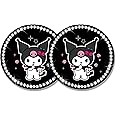 2Pcs Bling Car Cup Coaster, 2.75 Inch Cute Universal Silicone Non-Slip Cup Holders Coaster, Funny Car Decor Car Interior Accessories for Women Men