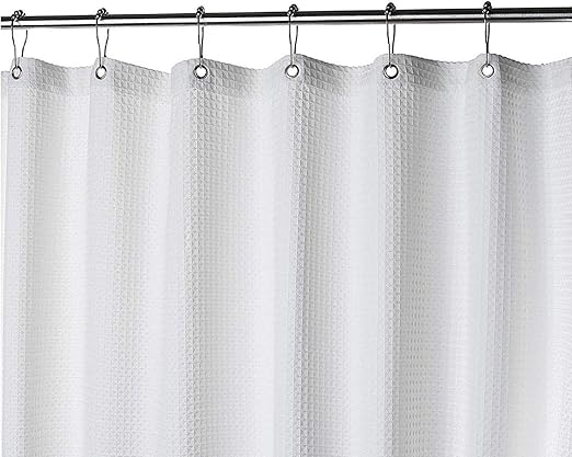 Amazon Com White Fabric Shower Curtain 72 X 72 For Bathroom