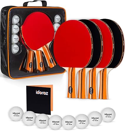 Ping Pong Paddle Set 4 Player Table Tennis Paddles ...