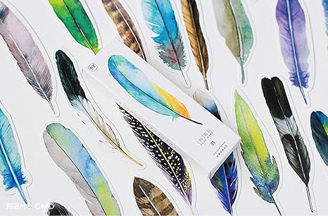 Amazon Moin Moin しおり ブックマーク ブックマーカー 鳥の羽 30