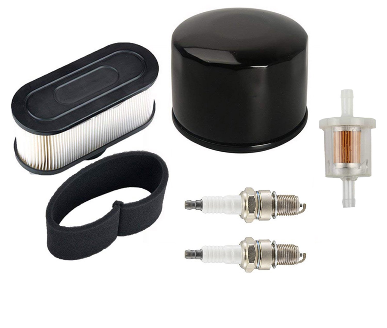OxoxO Air Filter Pre Filter Oil Filter Fuel Filter 2pcs Spark Plug Compatible with Kawasaki FR651V FR691V FR730V FS481V FS541V FS600V FS651V FS691V FS730V 4-Cycle Engine