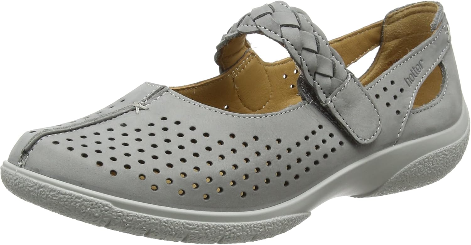 Hotter Women's Quake Eee Mary Janes, Grey (Pebble Grey), 4 UK Amazon.co.uk Shoes & Bags