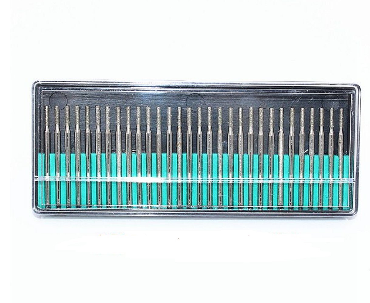 30Pcs/Set 2mm Diamond Drill Bit Kit for Jewelry, Beach, Sea Glass Shells, Gemstones Lapidary,ect#1