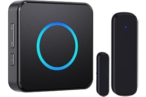 SECRUI Door Chime When Door Opens, Plug and Play Window Alarm Sensor, 5 Volume Levels, 32 Chimes 500FT Range for Business, St