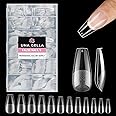 UNA GELLA Gel Nail Tips Medium Coffin, 312Pcs Pre-Etched Coffin Nail Tips Clear Press On Nails Full Cover for Extensions & DIY Art, Long Lasting, 12 Sizes for Salon Quality Nails