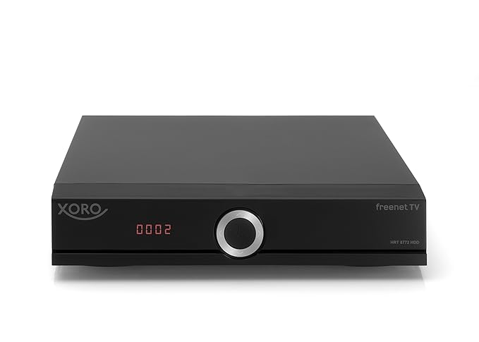 Xoro HRT 8772 HDD Full-HD DVB-T2 Receiver (HEVC H.265 Twin Tuner, Irdeto Cloaked CA für freenet TV, ohne SATA Festplatte im F