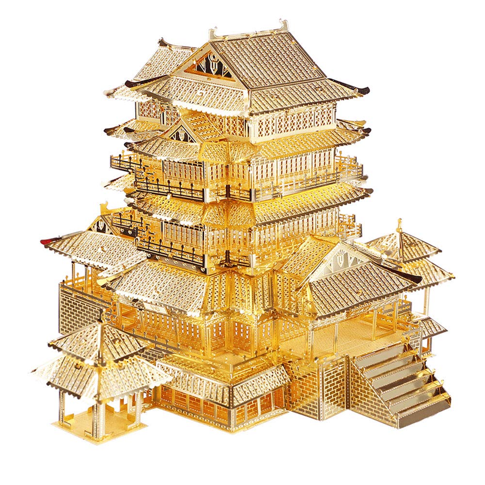 Piececool 3D Metal Model Kit for Adults - Tengwang Pavilion 3D Metal Jigsaw Puzzle