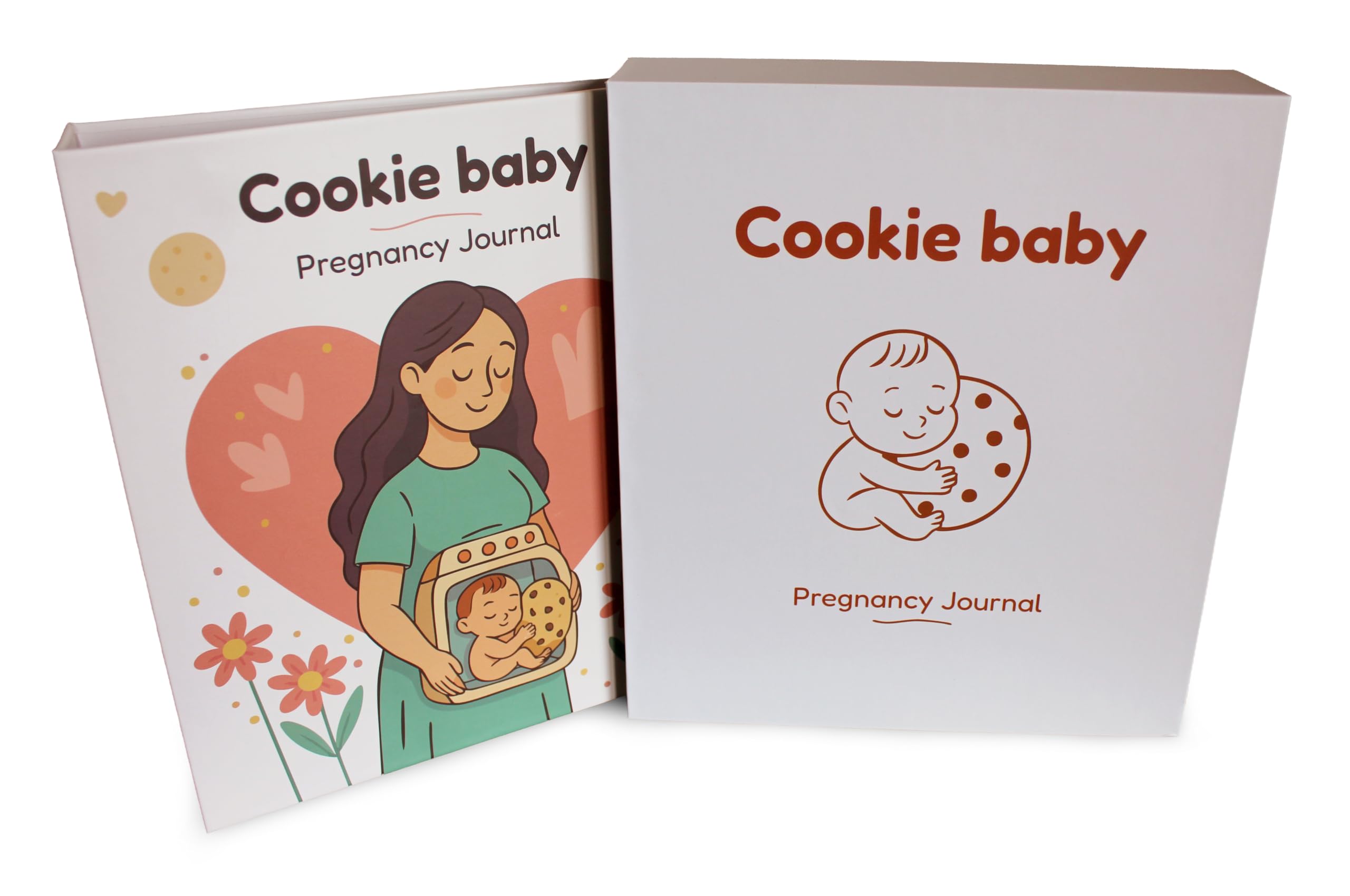 Photo 1 of [CLEARANCE] Cookie Baby Pregnancy Journal & Memory Book - Luxury 4-Ring Gold Binder - Goes from Pregnancy to Age 5 - Hardcover Keepsake Album with Stickers & Gift Box