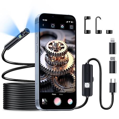 Borescope, Endoscope Camera with Light- 1920P HD Inspection Camera with ...