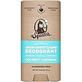 Dr. Squatch Natural Men’s Deodorant – Aluminum Free Natural Deodorant Men with Charcoal & Postbiotics for 72-Hour Odor Protection – Coconut Castaway, 2.65oz Stick
