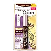 HEROINE MAKE by KISSME Brown Mascara Waterproof with Curvy Brush for Eye Makeup for Women, Mascara Volume & Length Defining Fiber Long-lasting False Eyelash Effect, Made in Japan, 1 EA